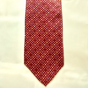 DKNY Silk Maroon Confetti Pattern Tie